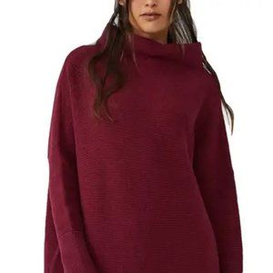 Free People Ottoman Sweater - Berry Sz XL